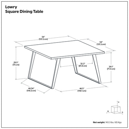 Oak Oak | Lowry Square Dining Table in Oak