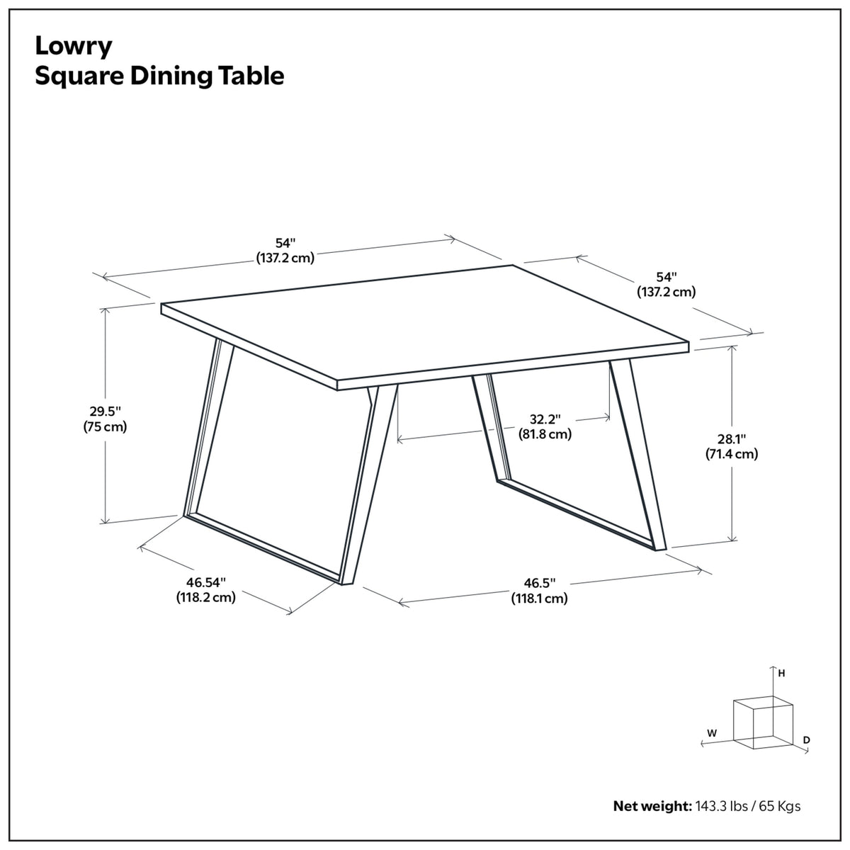 Walnut Walnut | Lowry Square Dining Table