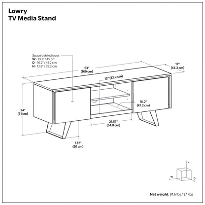 Walnut Walnut | Lowry TV Media Stand in Walnut