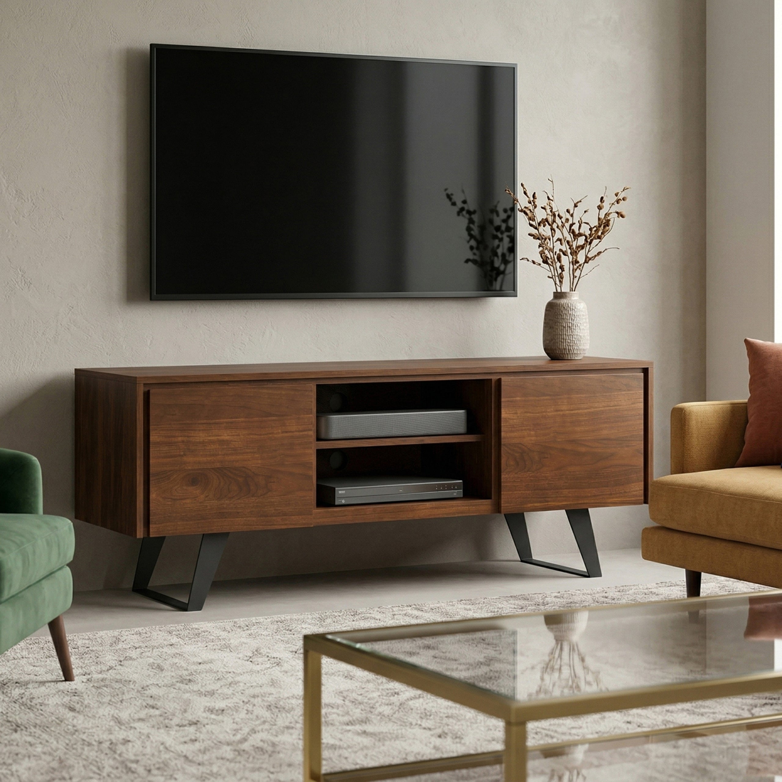 Walnut Walnut | Lowry TV Media Stand in Walnut