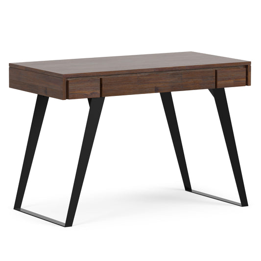 Distressed Charcoal Brown | Lowry Small Desk in Acacia