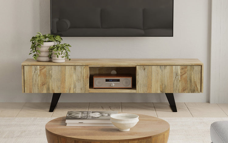 Refined Natural Mango | Lowry 72 inch TV Media Stand