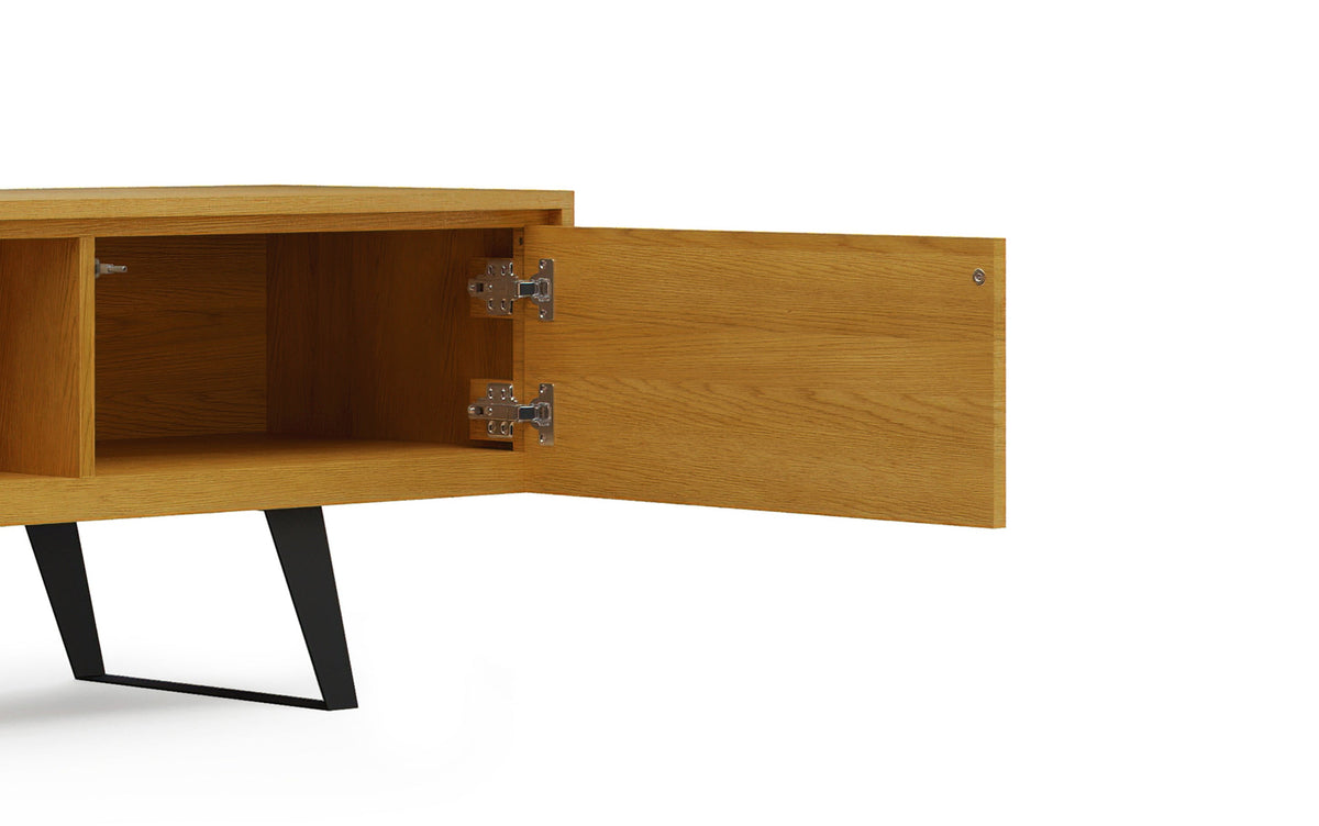 Oak Veneer Oak | Lowry 72 inch TV Media Stand