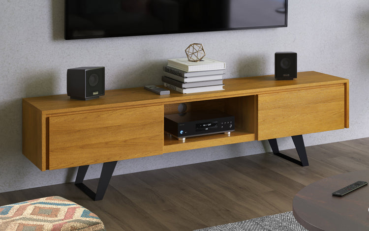 Oak Veneer Oak | Lowry 72 inch TV Media Stand
