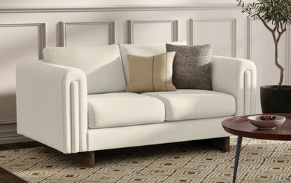 Ivory Performance Fabric | Jones 61 inch Loveseat in Performance Fabric
