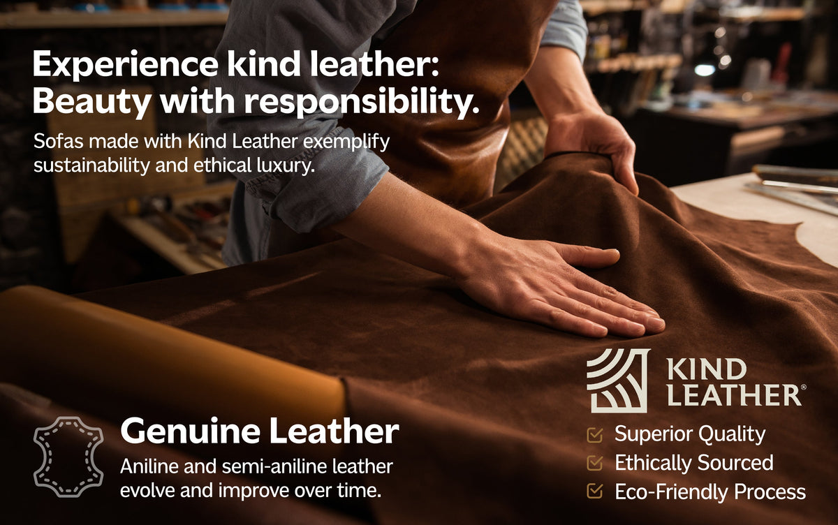 Butternut Brown Genuine Leather | Richard 63 inch Loveseat in Genuine Leather