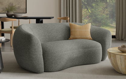 Stone Grey Boucle Performance Fabric | Sherri 69 inch Loveseat in Boucle Performance Fabric