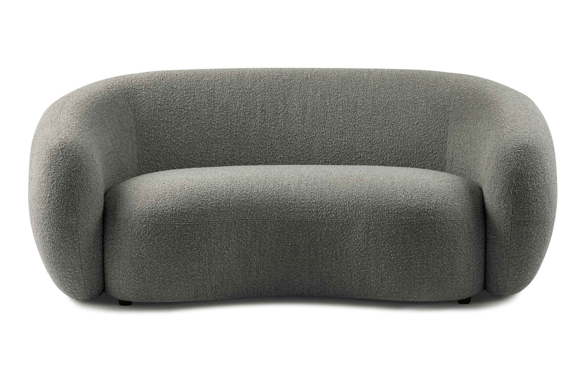 Stone Grey Boucle Performance Fabric | Sherri 69 inch Loveseat in Boucle Performance Fabric