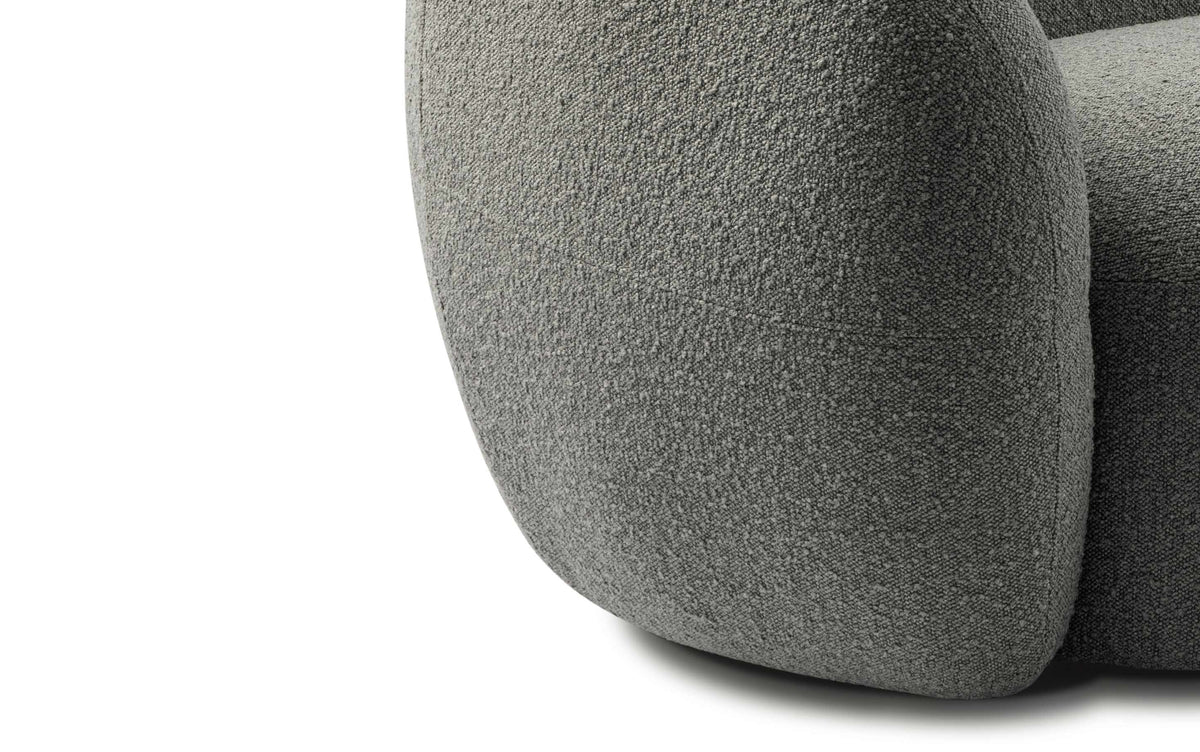 Stone Grey Boucle Performance Fabric | Sherri 69 inch Loveseat in Boucle Performance Fabric