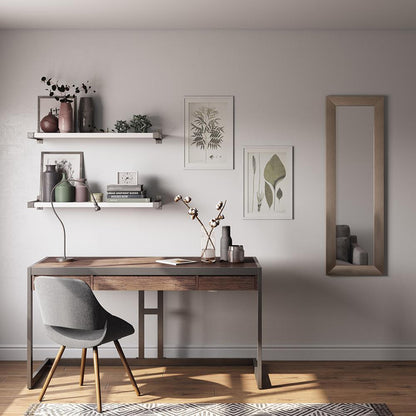 Grey Walnut | Malden Bentwood Dining Chair in Grey Woven Fabric