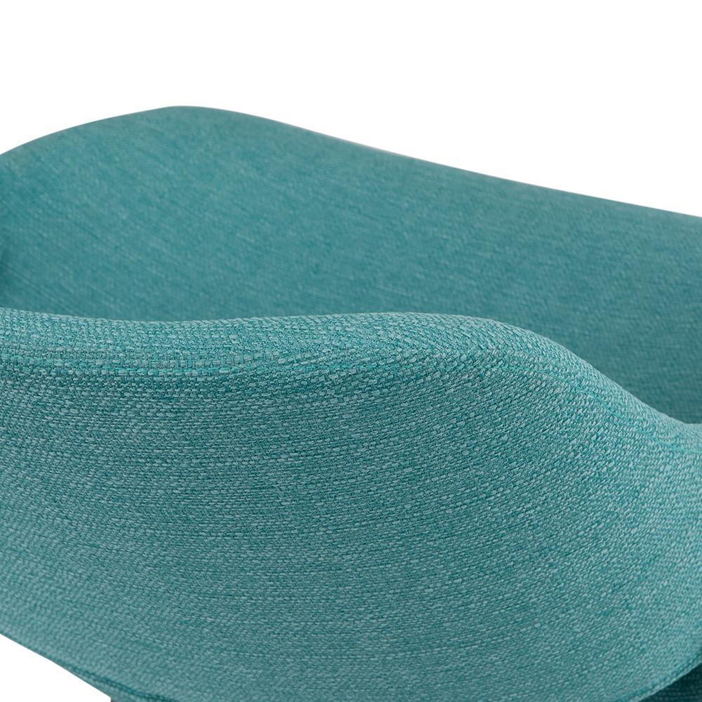 Aqua Blue Walnut | Malden Bentwood Dining Chair in Grey Woven Fabric