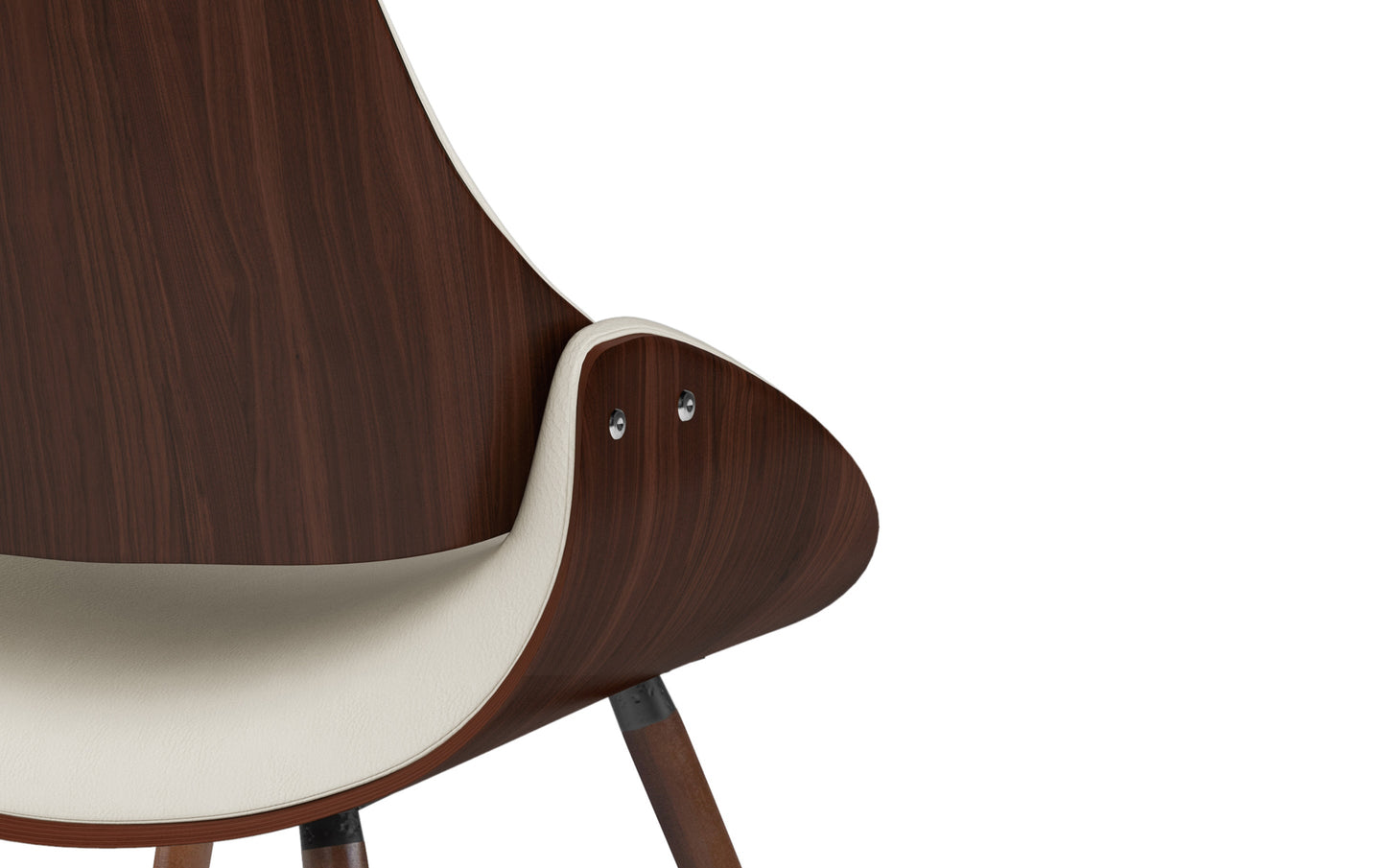 Cream Vegan Leather | Malden / Watkins 7 Pc Dining Set With Wood Back Chair