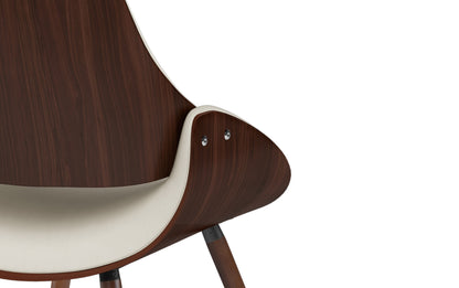 Cream Vegan Leather | Malden / Watkins 7 Pc Dining Set With Wood Back Chair