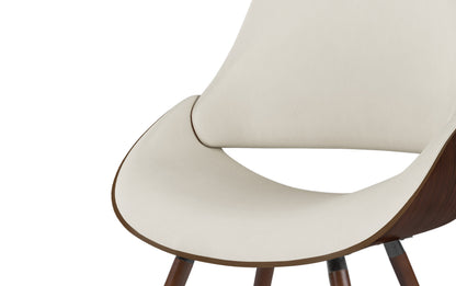 Cream Vegan Leather | Malden / Watkins 7 Pc Dining Set With Wood Back Chair