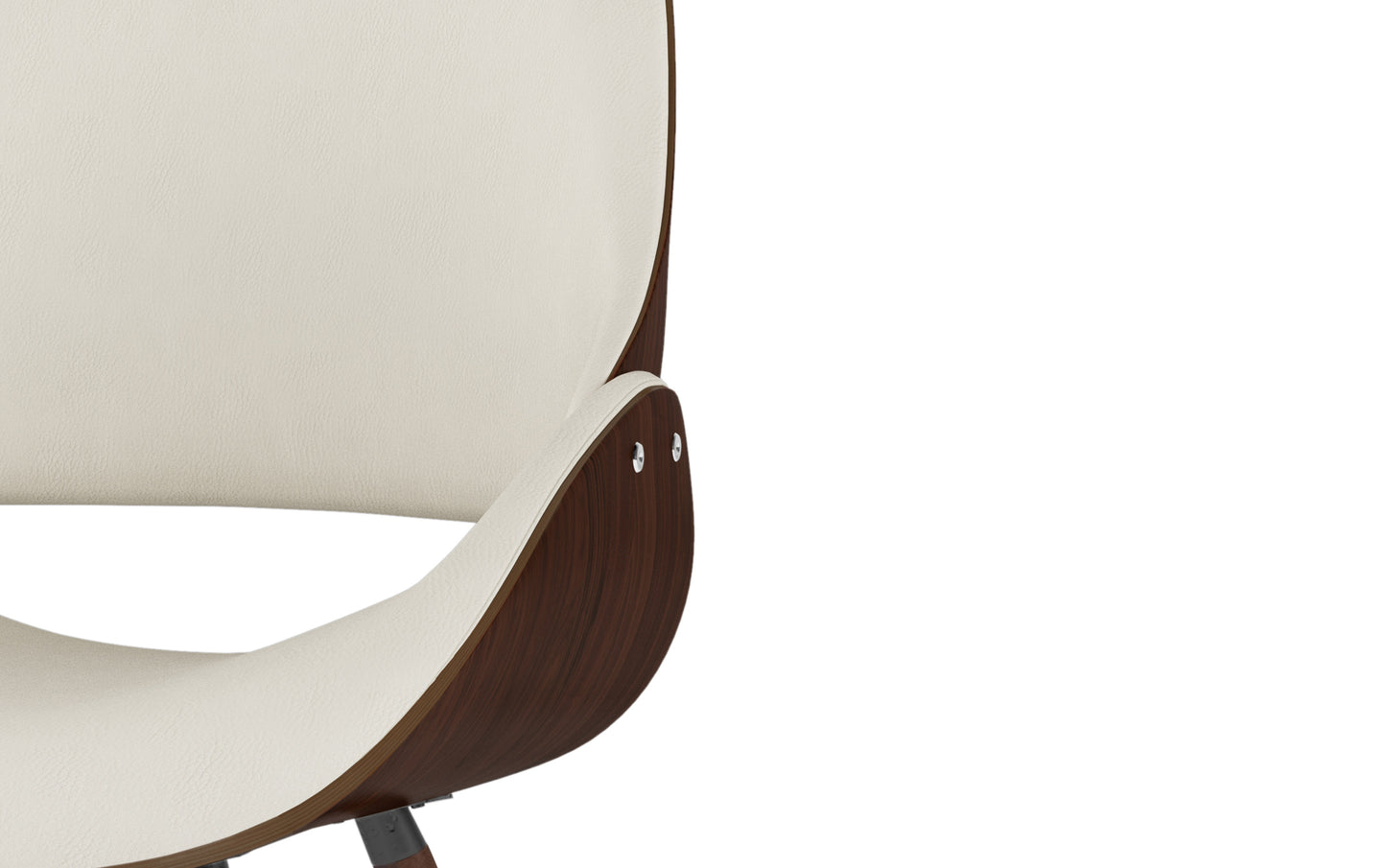 Cream Vegan Leather | Malden / Watkins 7 Pc Dining Set With Wood Back Chair