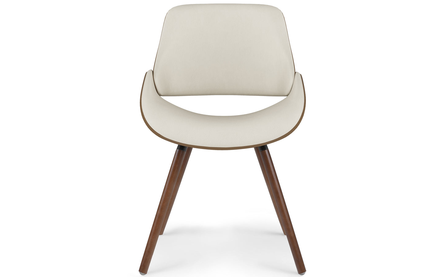 Cream Vegan Leather | Malden / Watkins 7 Pc Dining Set With Wood Back Chair