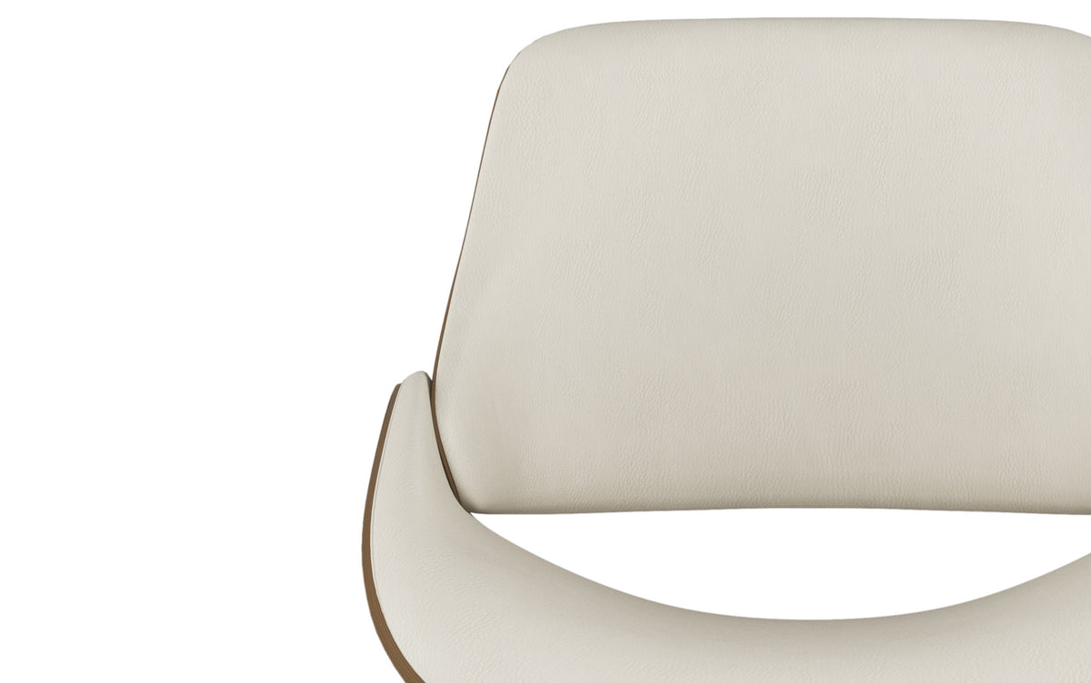 Cream Vegan Leather | Malden / Watkins 7 Pc Dining Set With Wood Back Chair