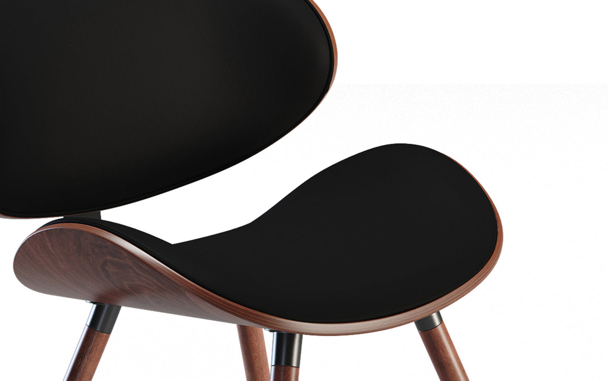 Black/Dark Brown Vegan Leather | Marana / Watkins 7 Piece Dining Set