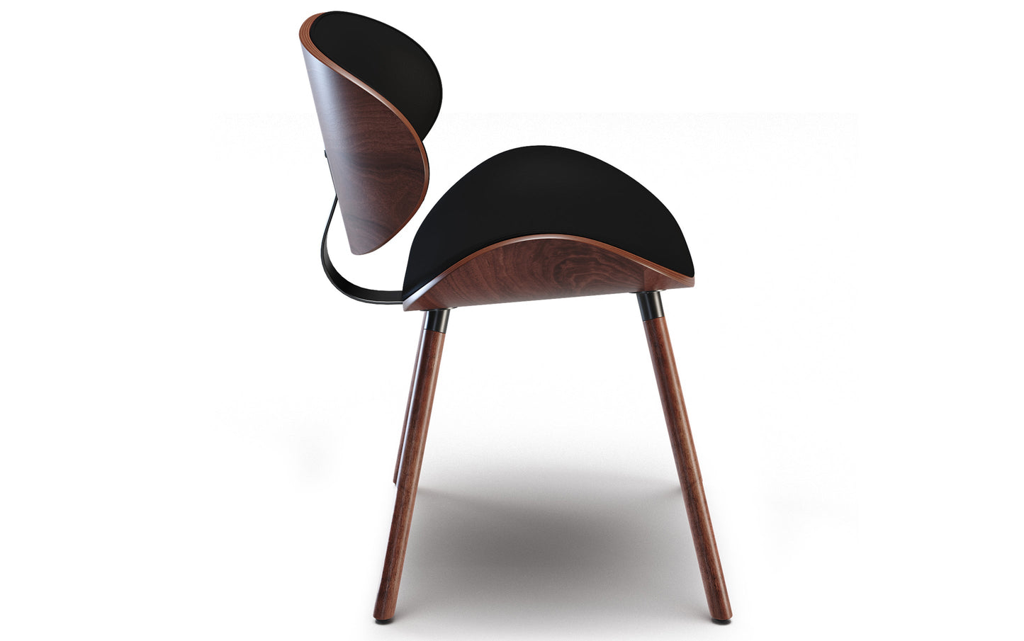 Black/Dark Brown Vegan Leather | Marana / Watkins 7 Piece Dining Set