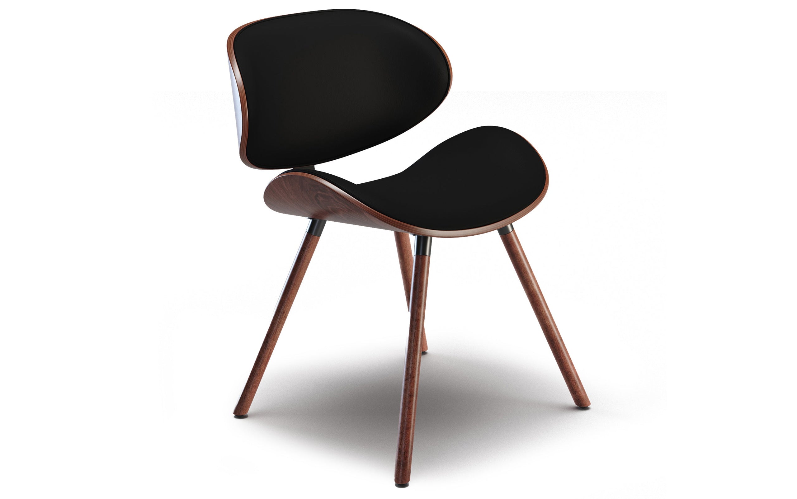 Black/Dark Brown Vegan Leather | Marana / Watkins 7 Piece Dining Set