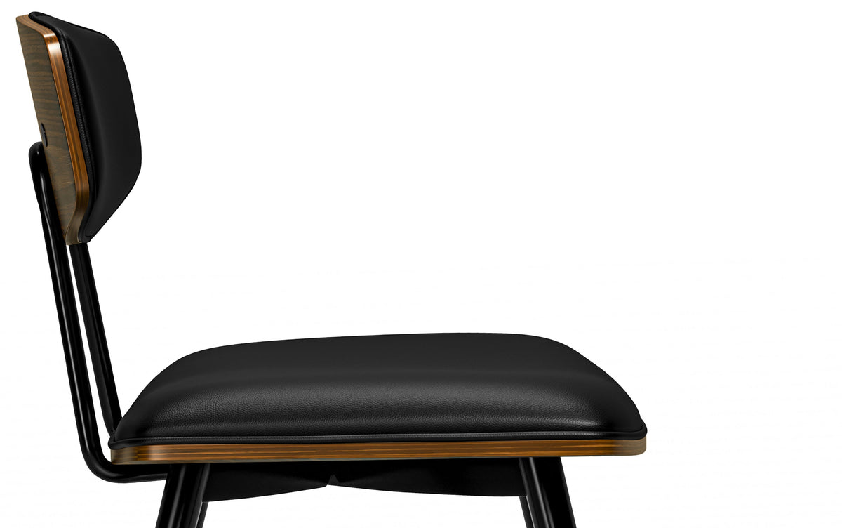 Black Vegan Leather | Mavis Dining Chair ( Set of 2 )