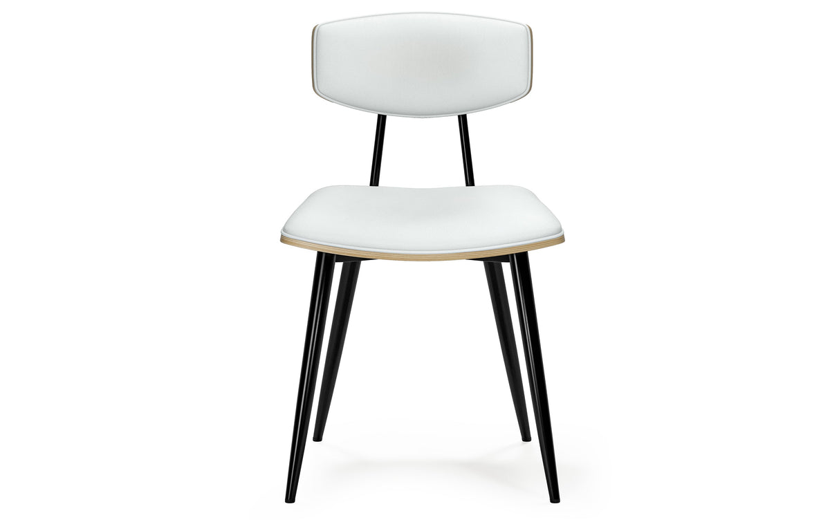 White Vegan Leather | Mavis Dining Chair ( Set of 2 )