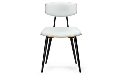 White Vegan Leather | Mavis Dining Chair ( Set of 2 )