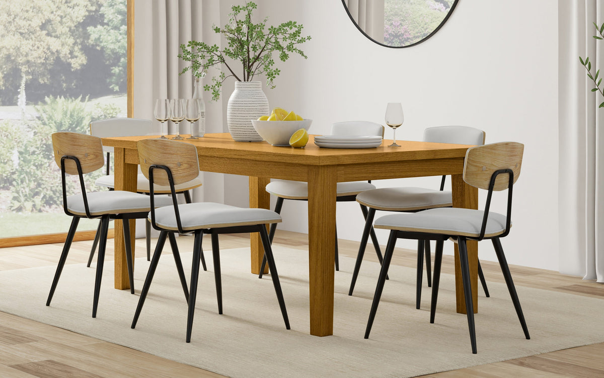 White Vegan Leather | Mavis Dining Chair ( Set of 2 )
