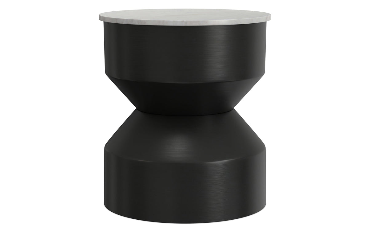 White Marble/Black | Maxine Side Table