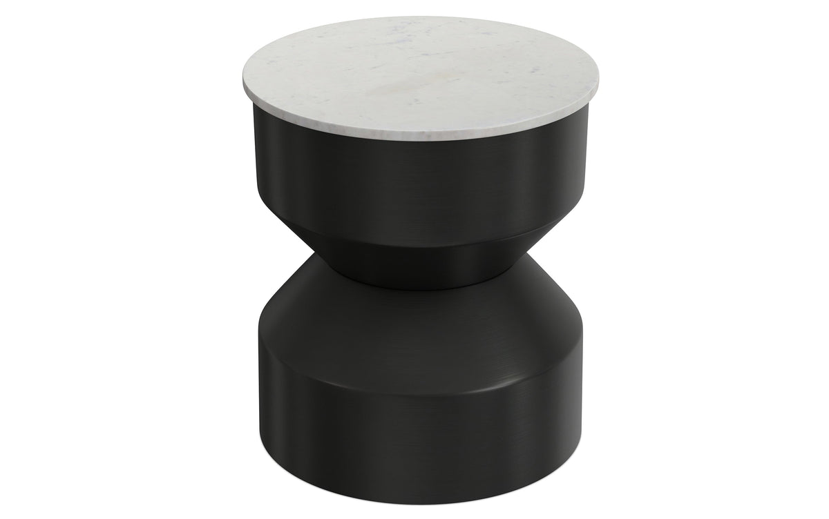 White Marble/Black | Maxine Side Table