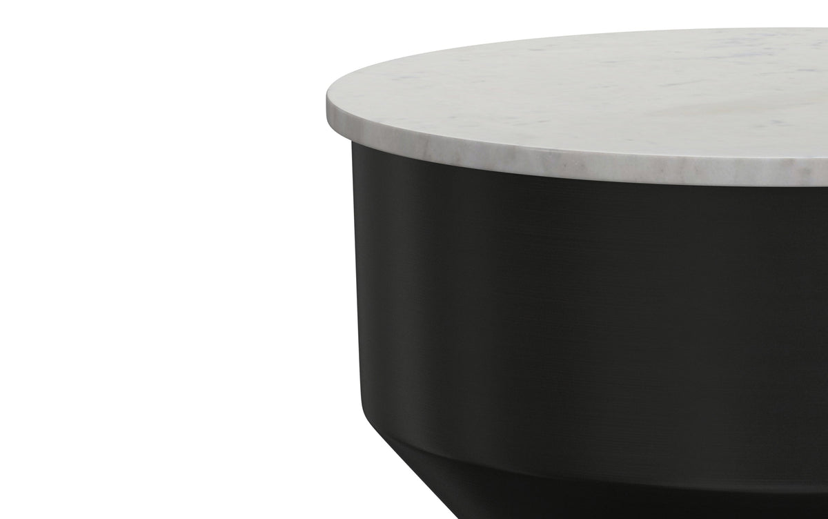 White Marble/Black | Maxine Side Table