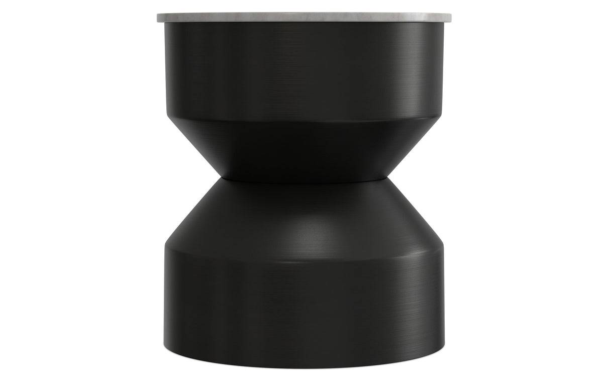 White Marble/Black | Maxine Side Table