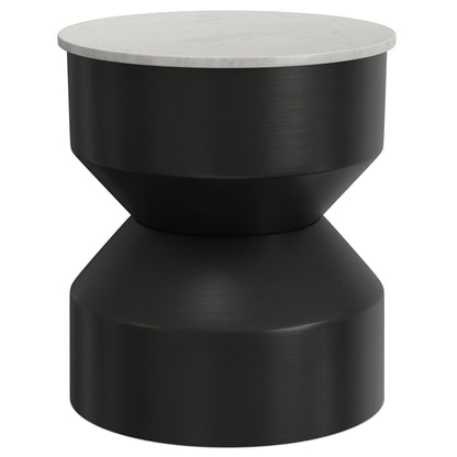 White Marble/Black | Maxine Side Table
