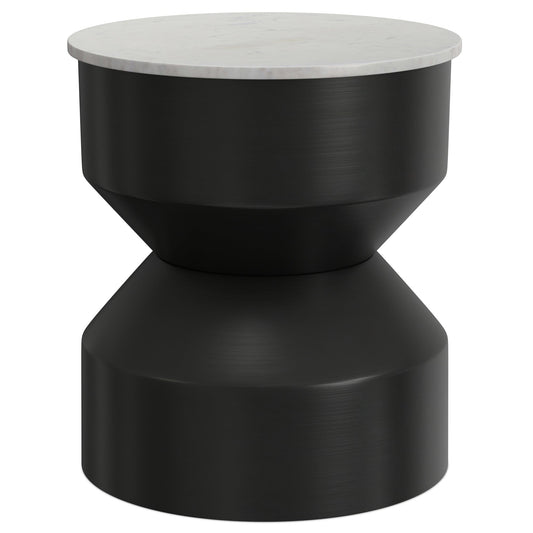 White Marble/Black | Maxine Side Table