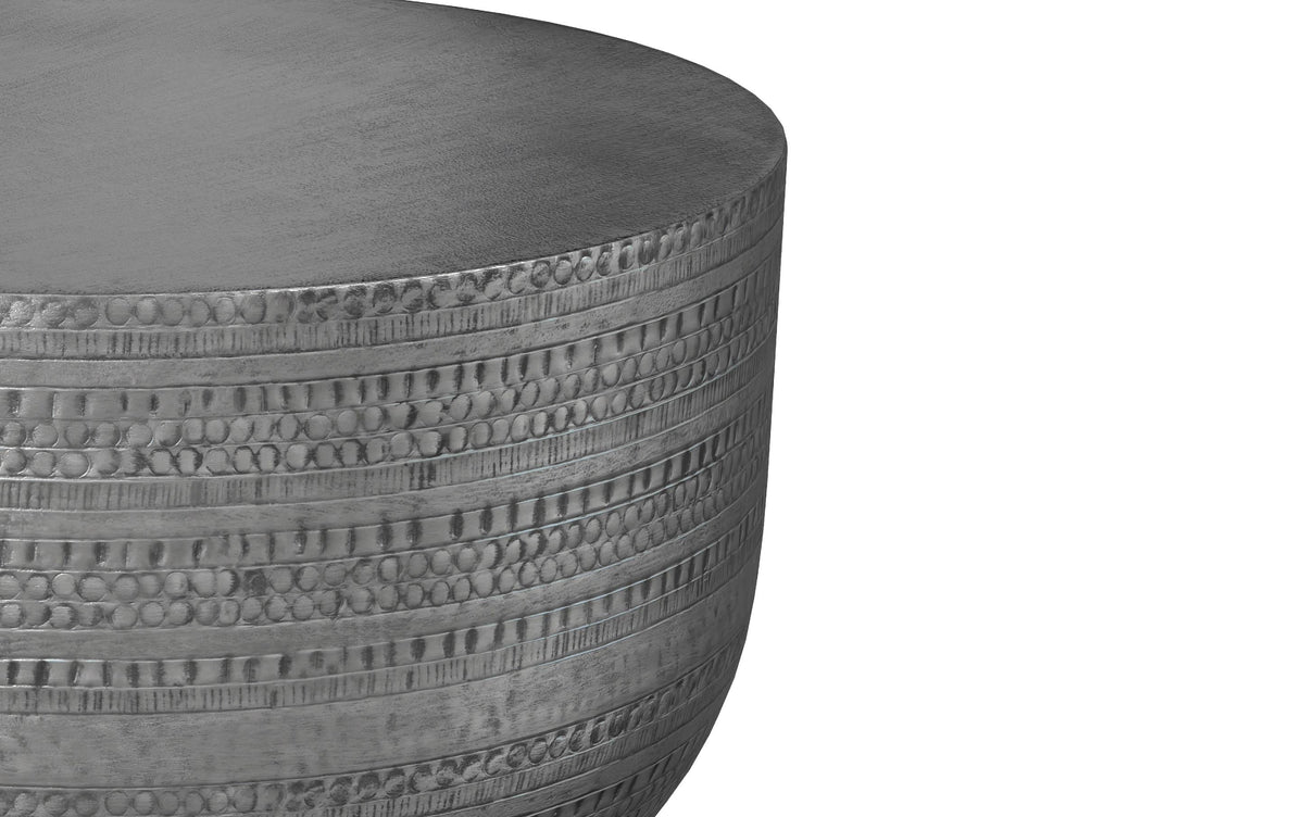 Antique Silver | Johnsen Metal Coffee Table