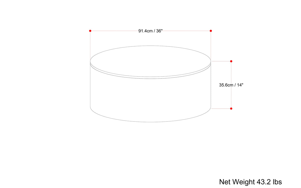 Black | Millbury Drum Coffee Table