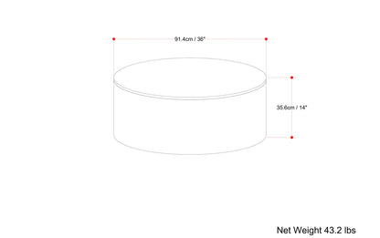 Refined Natural | Millbury Drum Coffee Table