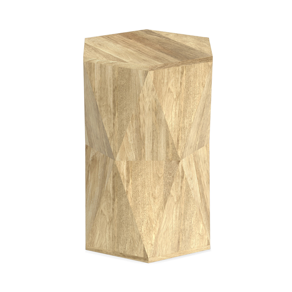 Refined Natural | Mckinley 16 inch Hexagon Geometric Accent Table