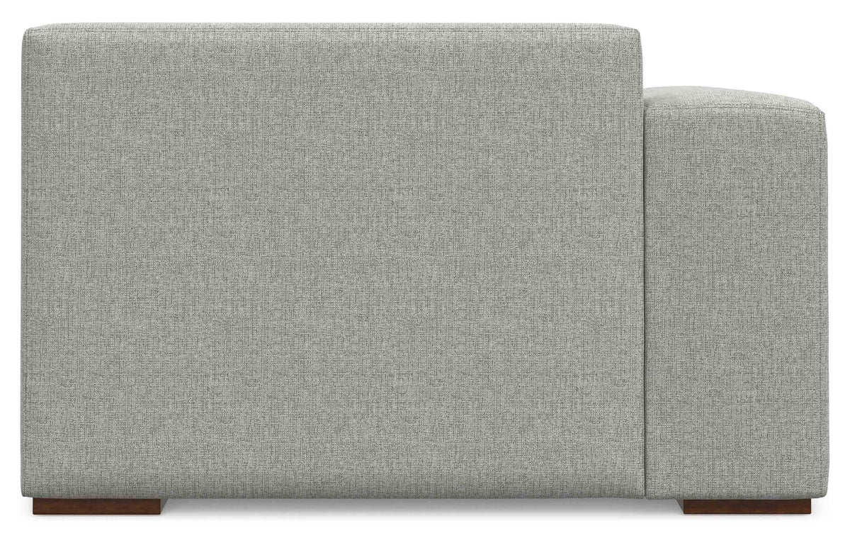 Pale Grey Performance Fabric | Rex Left Chaise Module in Performance Fabric