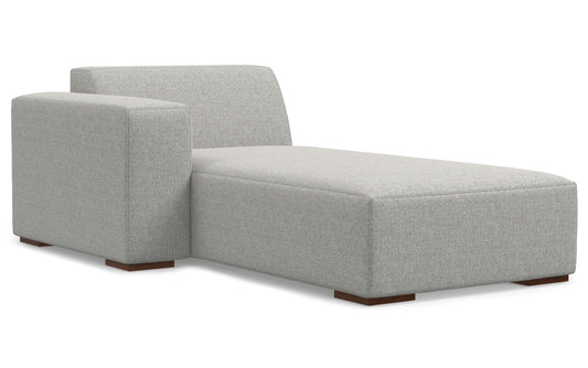 Pale Grey Performance Fabric | Rex Left Chaise Module in Performance Fabric
