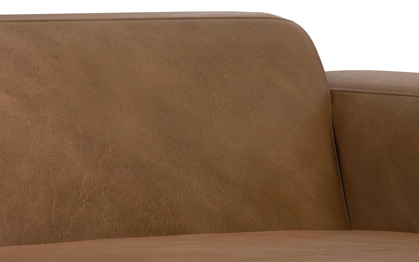 Brown Genuine Leather |  Rex Right Chaise Module in Genuine Leather