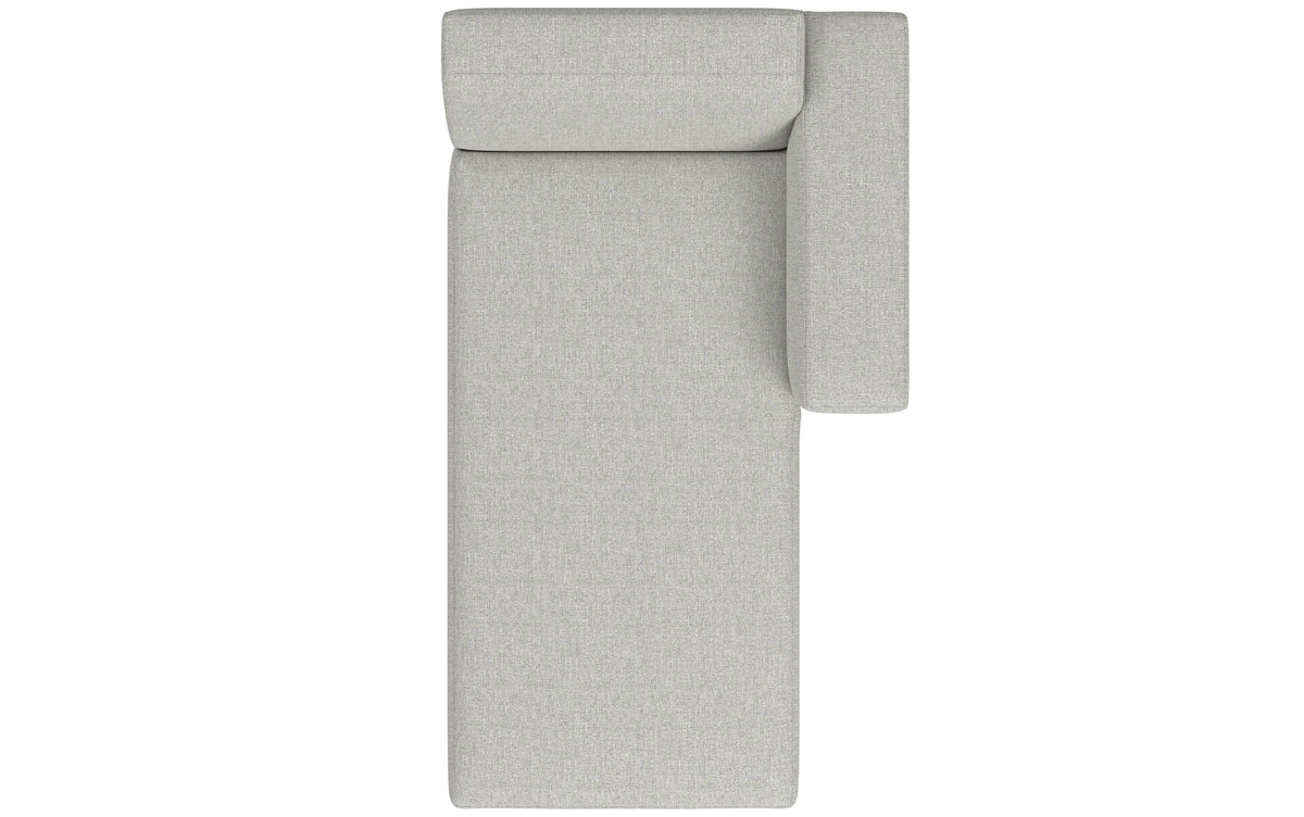 Pale Grey Performance Fabric |  Rex Right Chaise Module in Performance Fabric