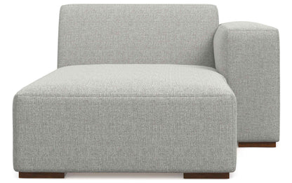 Pale Grey Performance Fabric |  Rex Right Chaise Module in Performance Fabric
