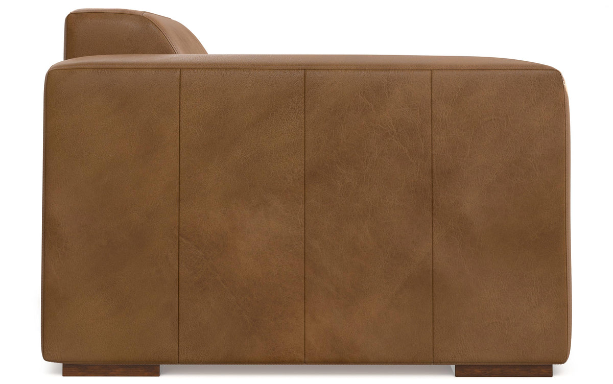 Caramel Brown Genuine Leather | Rex Left Arm Module in Genuine Leather