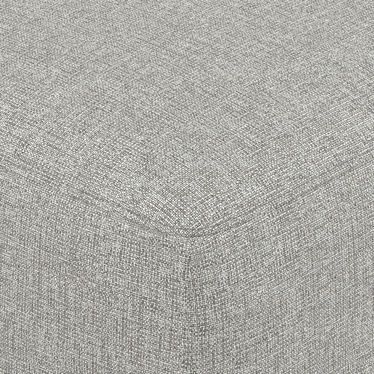 Pale Grey Performance Grey | Rex Ottoman in Performance Fabric