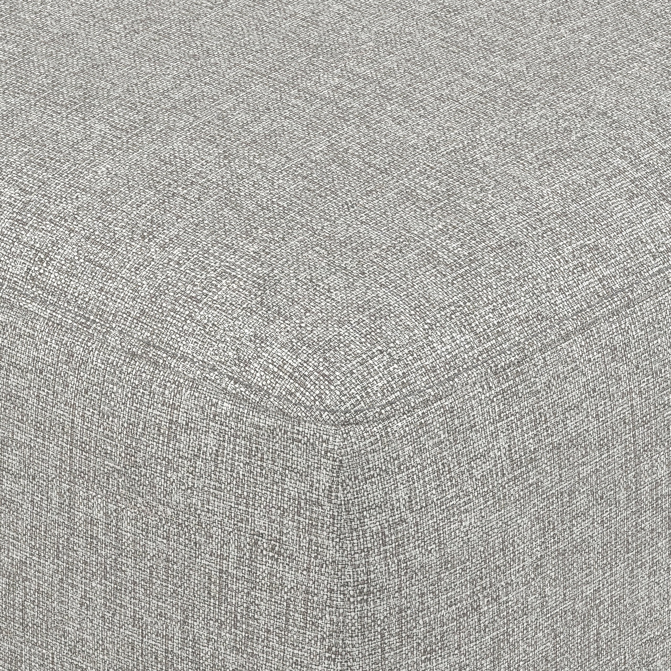 Pale Grey Performance Grey | Rex Ottoman in Performance Fabric