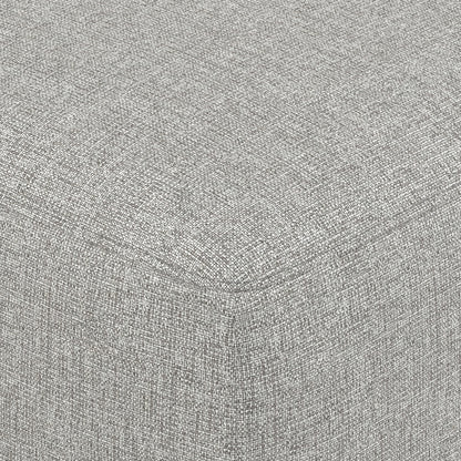 Pale Grey Performance Grey | Rex Ottoman in Performance Fabric