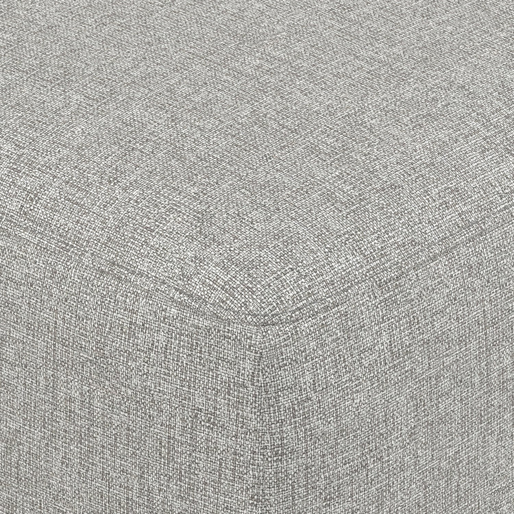 Pale Grey Performance Grey | Rex Ottoman in Performance Fabric