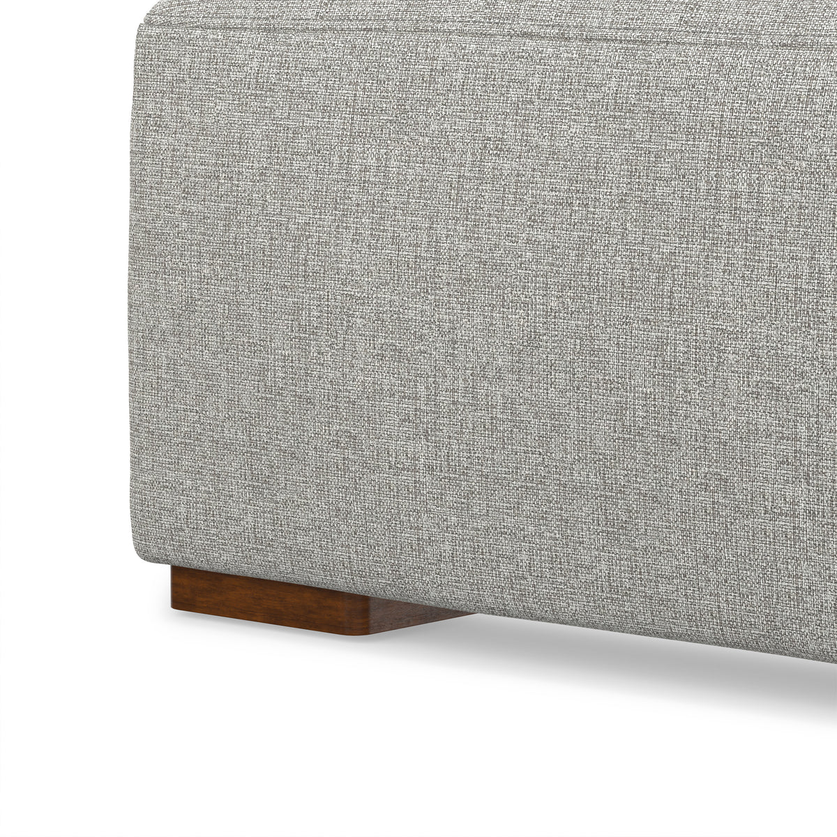 Pale Grey Performance Grey | Rex Ottoman in Performance Fabric