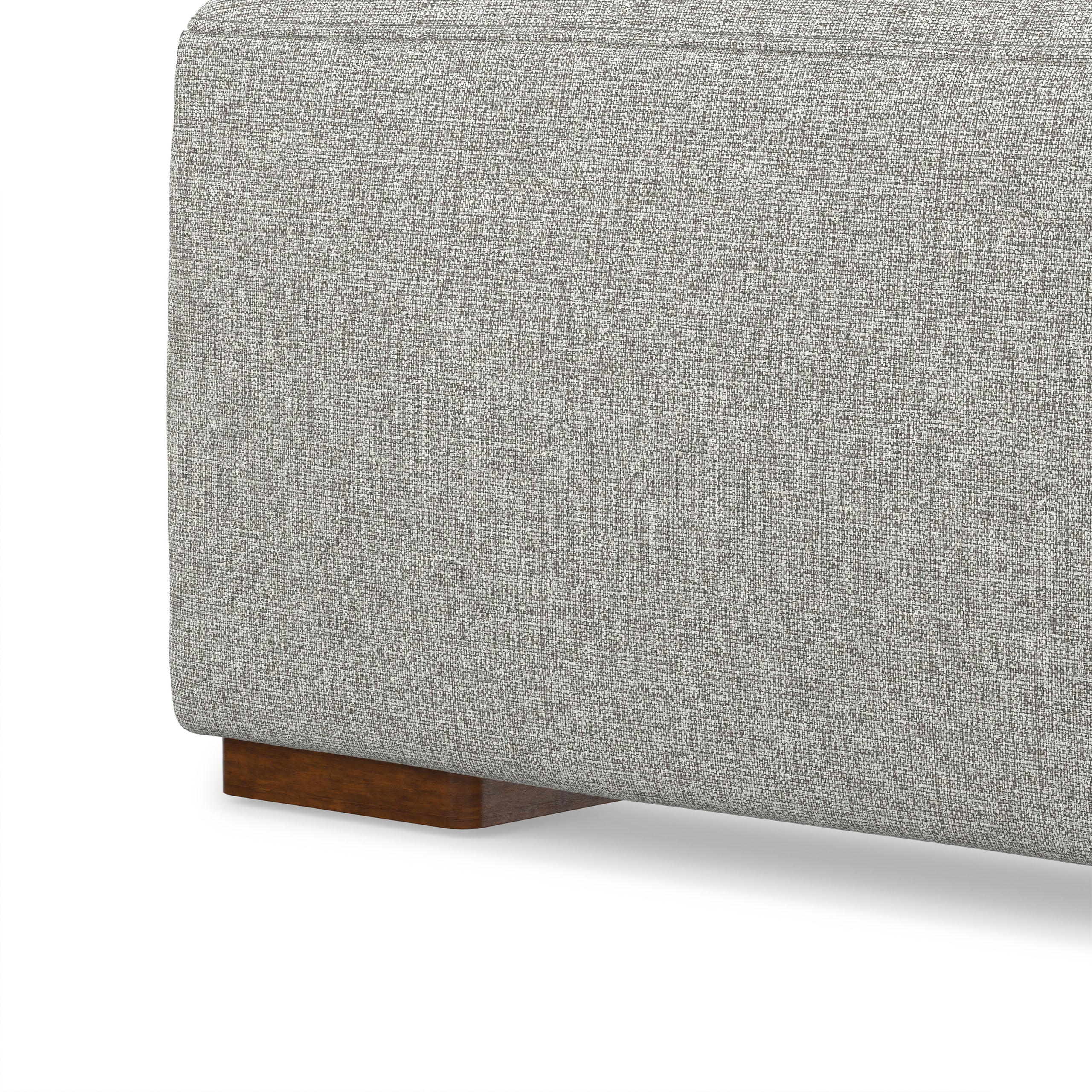 Pale Grey Performance Grey | Rex Ottoman in Performance Fabric